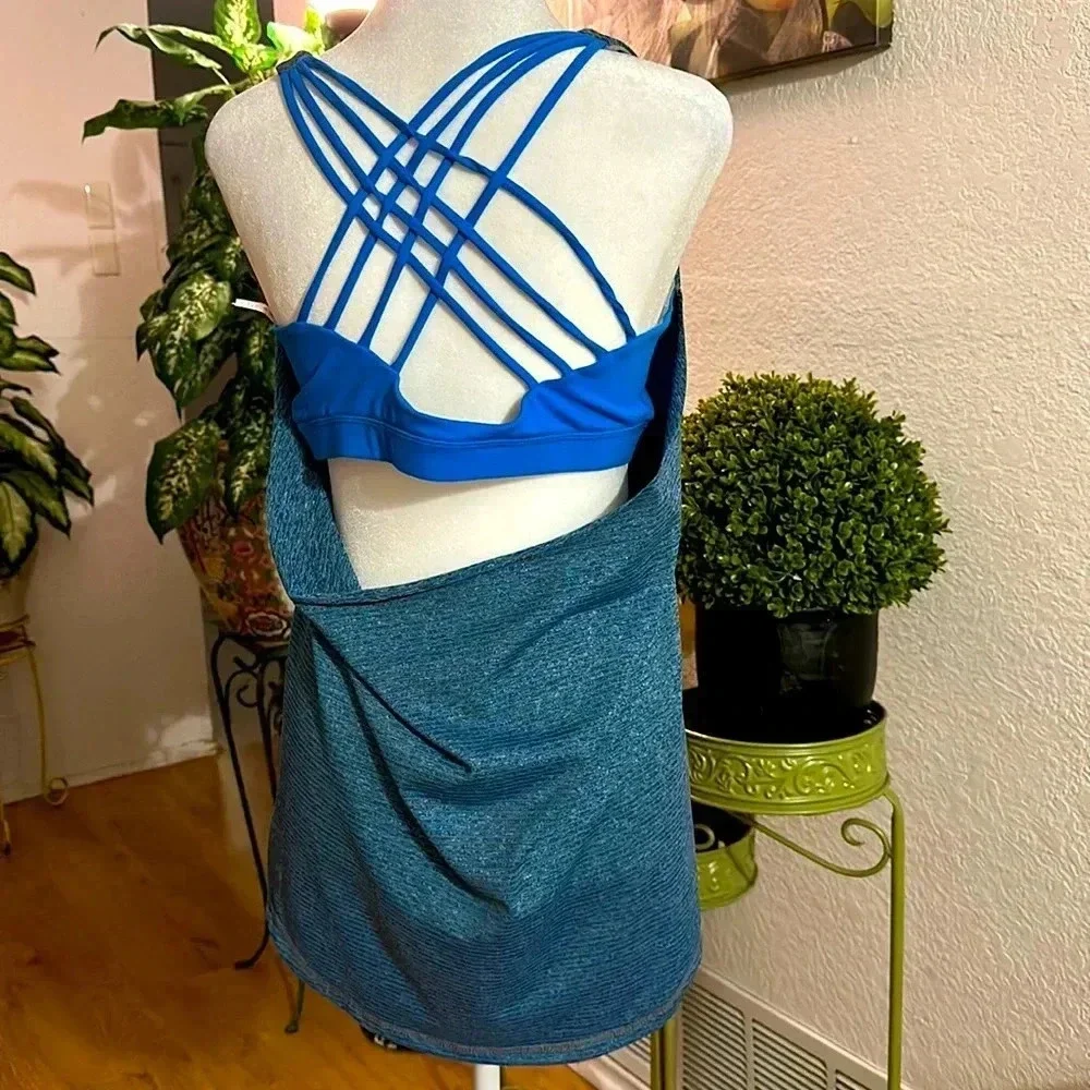 Lululemon blue tank top size 12